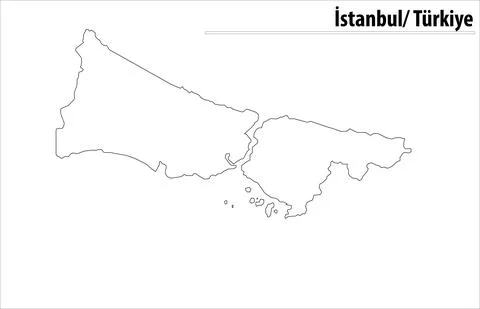 Map of Istanbul - Turkey Vector Illustration Stock Illustration