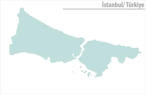 Map of Istanbul - Turkey Vector Illustration Stock Illustration