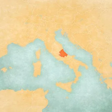 Map of Italy - Abruzzo Stock Illustration