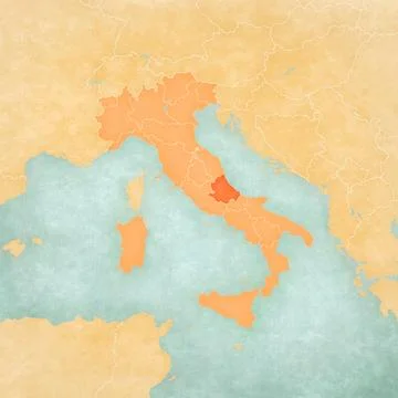 Map of Italy - Abruzzo Stock Illustration