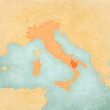 Map of Italy - Basilicata Stock Illustration