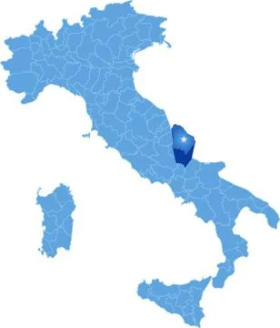 Map of Italy, Chieti Stock Illustration
