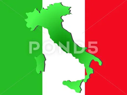 Map of italy Stock Illustration