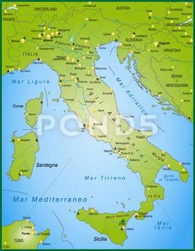 Map of italy Stock Illustration