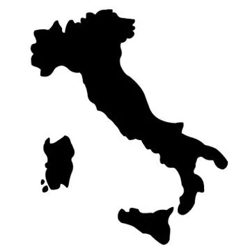 Map of Italy Stock Illustration