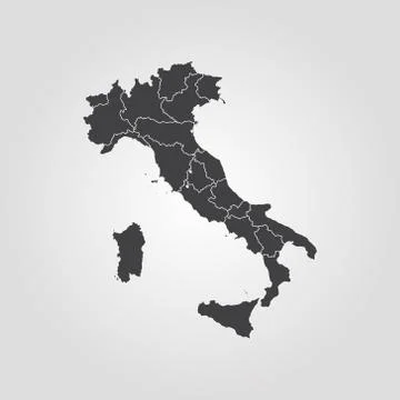 Map of Italy Stock Illustration
