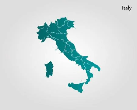 Map of Italy Stock Illustration