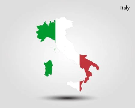 Map of Italy Stock Illustration