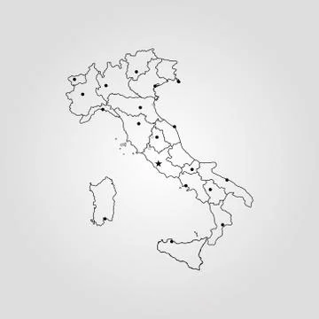 Map of Italy Stock Illustration