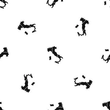 Map of Italy pattern seamless black 스톡 일러스트