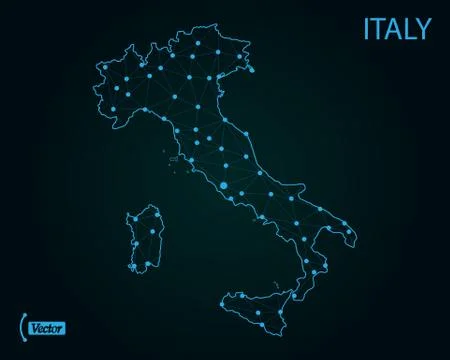 Map of Italy. Vector illustration. World map Stock Illustration