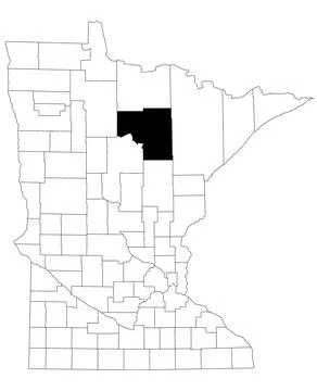 Map of itasca County in Minnesota state on white background. single County .. Stock Illustration