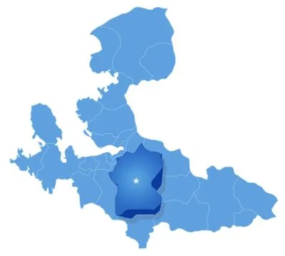 Map of Izmir - Torbali is pulled out Stock Illustration