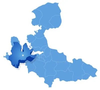 Map of Izmir - Urla is pulled out Ilustración de archivo