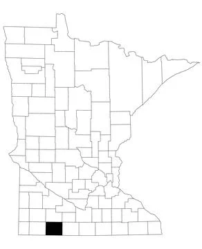 Map of Jackson County in Minnesota state on white background. single County.. Stock Illustration