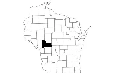 Map of jackson County in Wisconsin state on white background. single County.. Stock Illustration