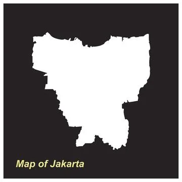 Map of Jakarta Stock Illustration