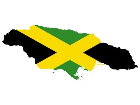 Map of jamaica Illustrazione stock