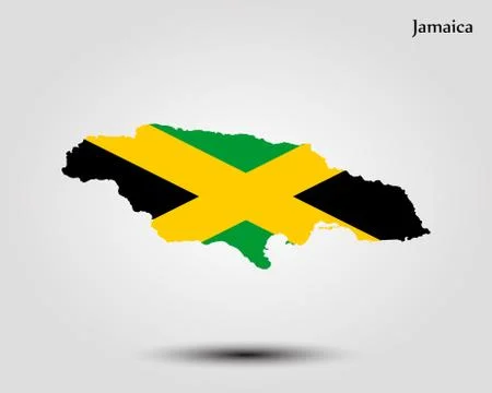 Map of Jamaica Stock Illustration