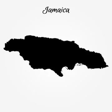 Map of Jamaica Illustrazione stock