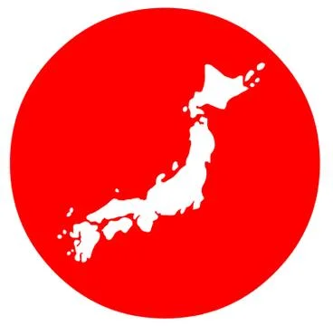 Map of Japan Design Stock Illustration
