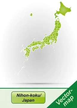 Map of japan Stock Illustration