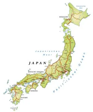 Map of japan Stock Illustration