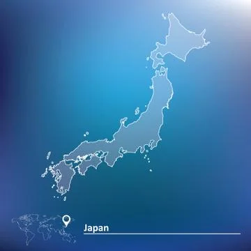 Map of Japan Stock Illustration