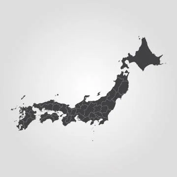 Map of Japan Stock Illustration