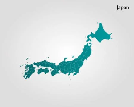 Map of Japan Stock Illustration