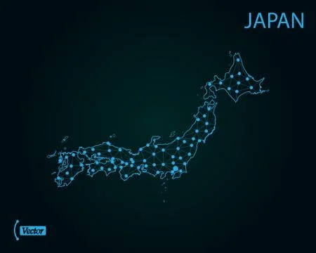 Map of Japan. Vector illustration. World map Stock Illustration