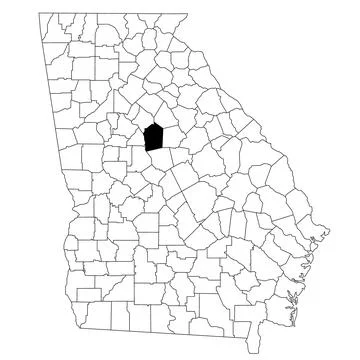 Map of Jasper County in Georgia state on white background. single County ma.. Stock Illustration