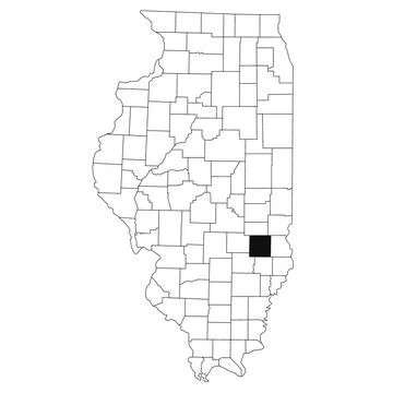 Map of Jasper County in Illinois state on white background. single County m.. Stock Illustration