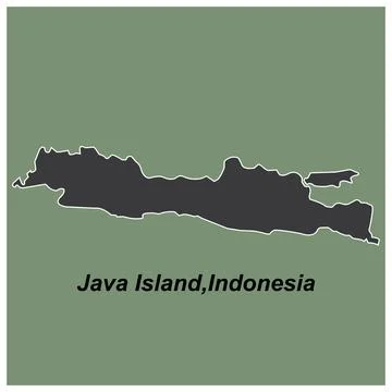 Map of Java Island Stock-Illustration
