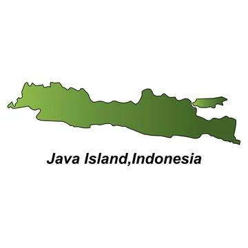 Map of Java Island Stock-Illustration