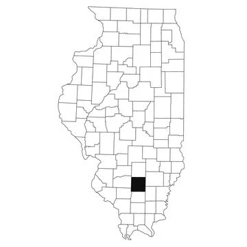 Map of Jefferson County in Illinois state on white background. single Count.. Stock Illustration