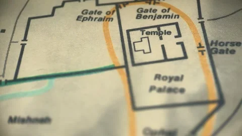 Map Jerusalem From David To Christ Stock Footage 245941582