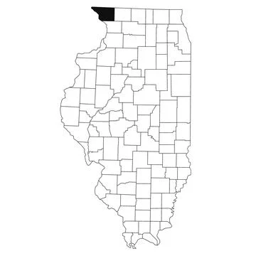 Map of Jo daviess County in Illinois state on white background. single Coun.. Illustrazione stock