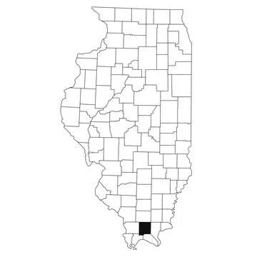 Map of Johnson County in Illinois state on white background. single County .. Stock Illustration