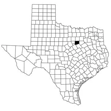 Map of Johnson County in Texas state on white background. single County map.. Stock Illustration