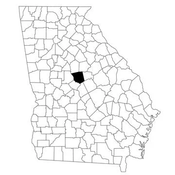 Map of Jones County in Georgia state on white background. single County map.. Stock Illustration