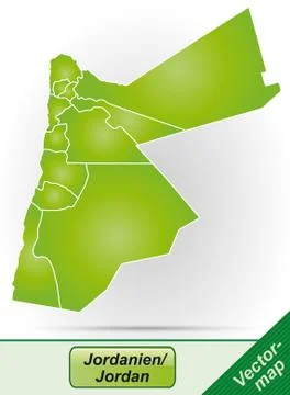 Map of jordan Ilustración de archivo