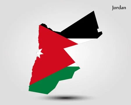 Map of Jordan Stock Illustration