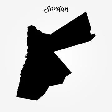 Map of Jordan Stock Illustration