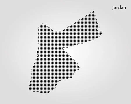 Map of Jordan. Vector illustration. World map Illustrazione stock