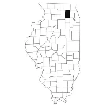 Map of Kane County in Illinois state on white background. single County map.. Stock Illustration