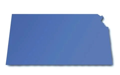 Map of Kansas - USA Stock Illustration