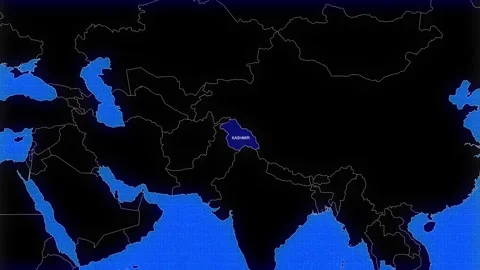 Map Of kashmir Video stock 294575741