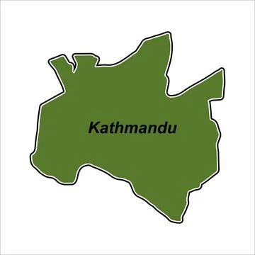 Map of Kathmandu, Nepal Illustrazione stock