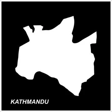 Map of Kathmandu, Nepal Stock Illustration